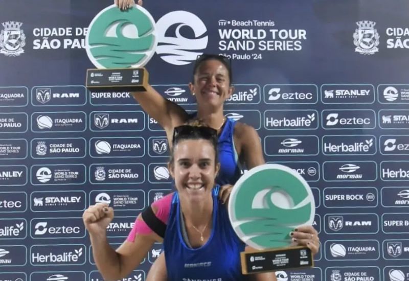 Brasileira Rafa Miiller conquista ttulo do maior torneio de beach tennis do mundo em So Paulo