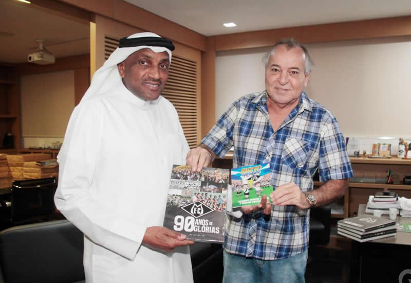 Gestor do Mixto recebe visita de ex-jogador e dirigente do Catar