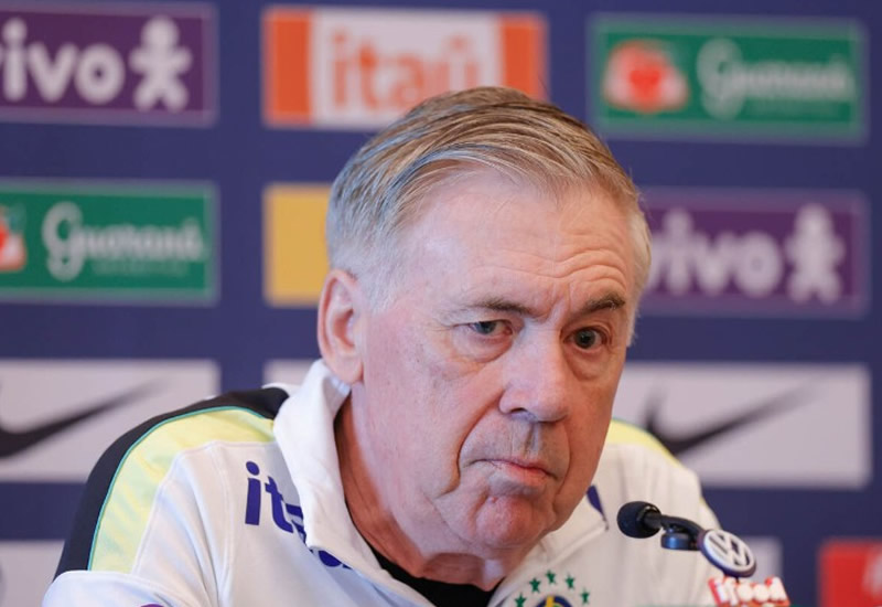 Ancelotti destaca evolução de Neymar e diz que não há pressão por convocação