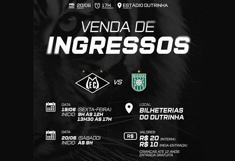 Mixto convoca torcida para duelo decisivo da Série D no Dutrinha