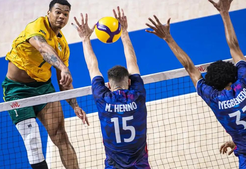 Seleção Brasileira de vôlei vence a França e derruba atual bicampeã olímpica na Liga das Nações