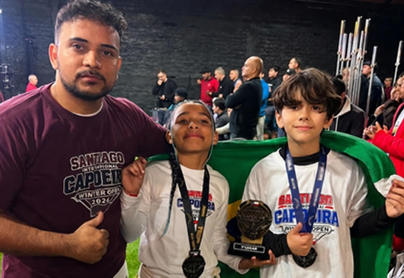 Capoeiristas de Sorriso brilham no Chile e conquistam títulos no Winter Open Santiago 2026