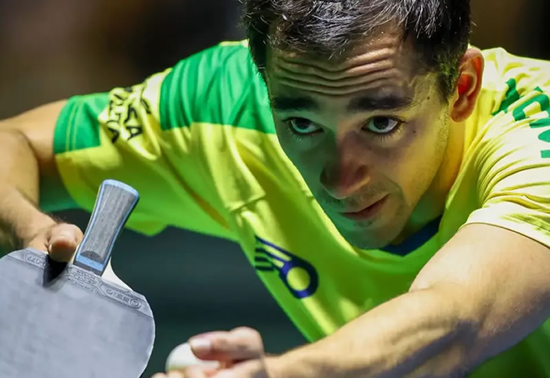 Hugo Calderano supera rival e encara Félix Lebrun nas quartas do Europe Smash