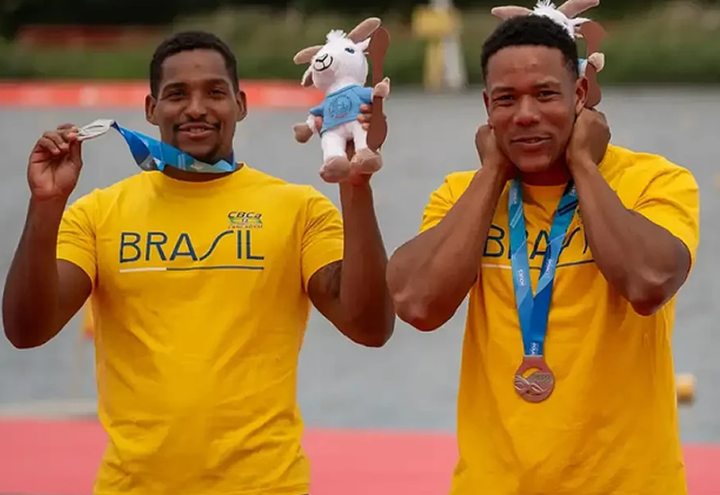 Dupla brasileira Jacky Godmann e Gabriel Nascimento fica com a prata no Mundial de Canoagem