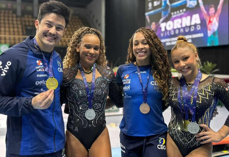 Ginástica brasileira encerra Copa do Mundo com cinco medalhas e dois títulos