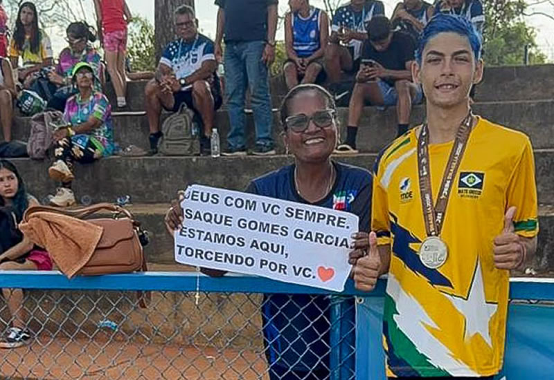 Atleta de Várzea Grande conquista medalha de prata no salto em distância nos JEBs