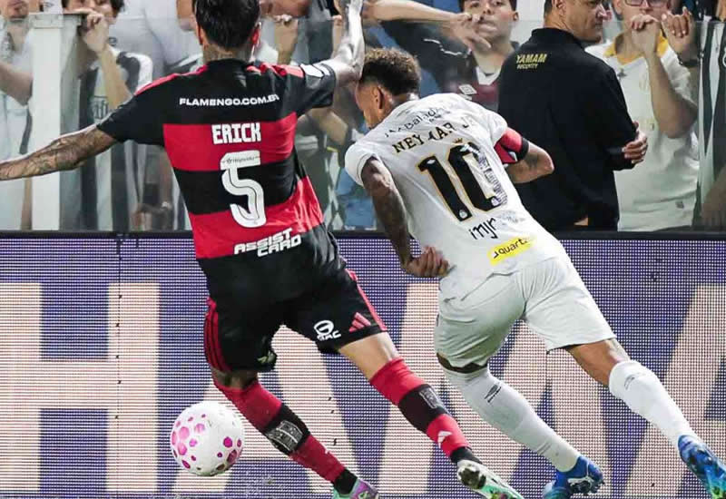 Com dois gols de Neymar, Santos busca empate surpreendente diante do Flamengo
