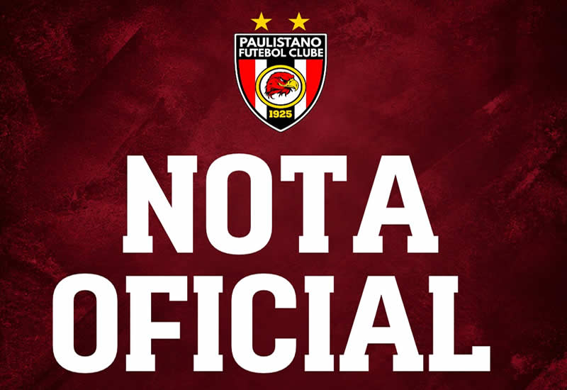 Nota Oficial | Paulistano Futebol Clube