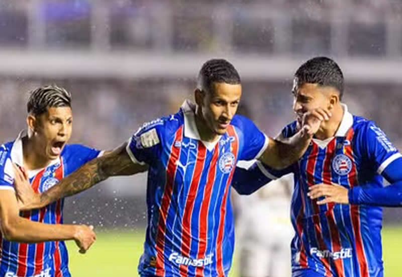 Santos reage no fim e empata com o Bahia após cartão vermelho para Neymar